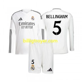 Billige Fotballdrakter Real Madrid Jude Bellingham 5 Barn Hjemmedraktsett 2024/25 Langermet